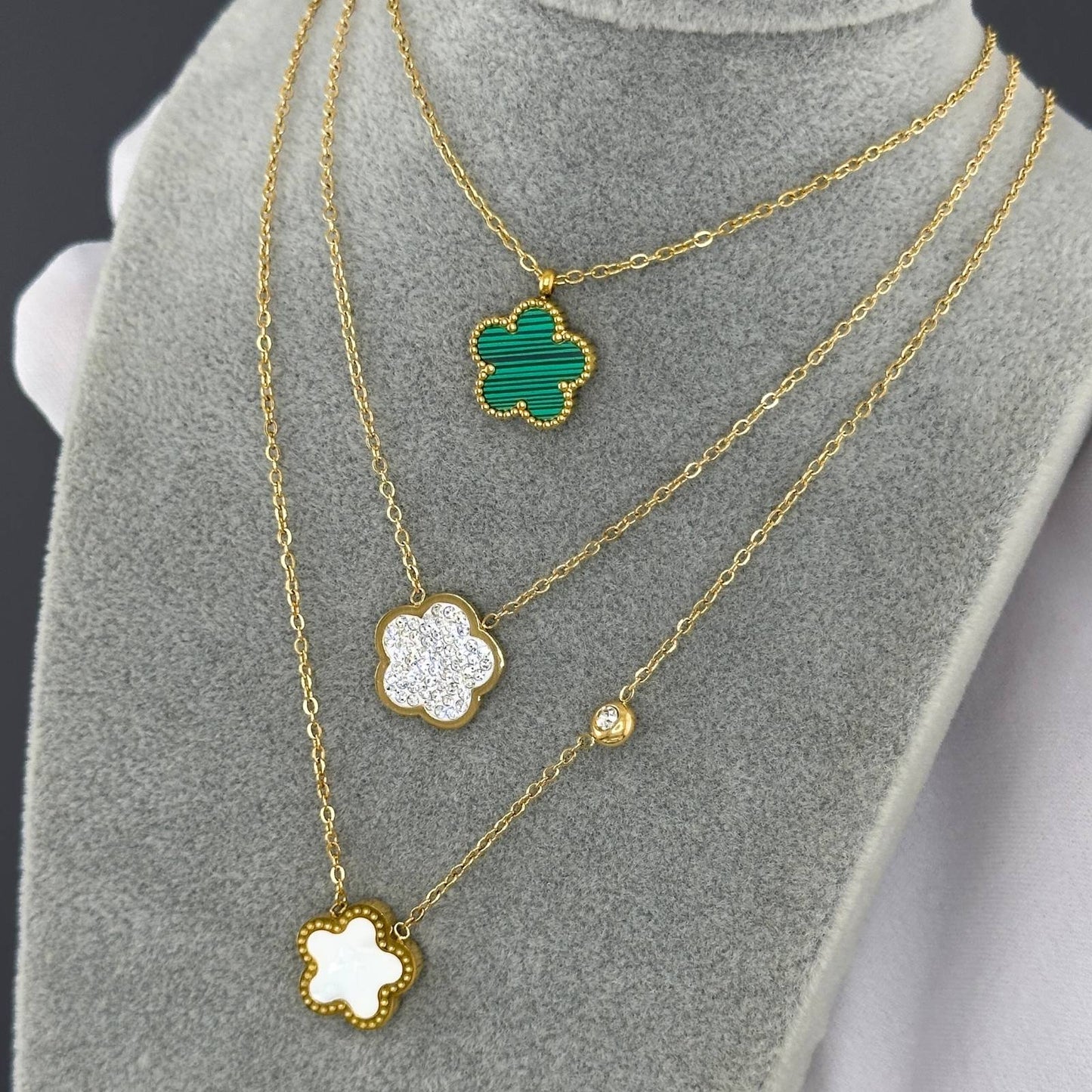 Clarity Necklace, 18K Gold Plated Steel