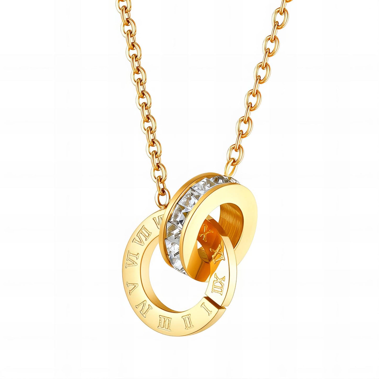 Timeless Bond Necklace, 18K Gold Plated Steel