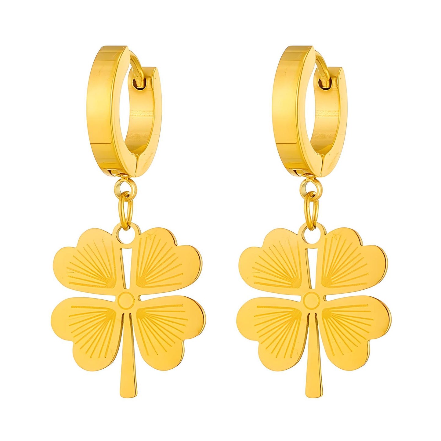 Enlight Earrings, 18K Gold Plated Steel
