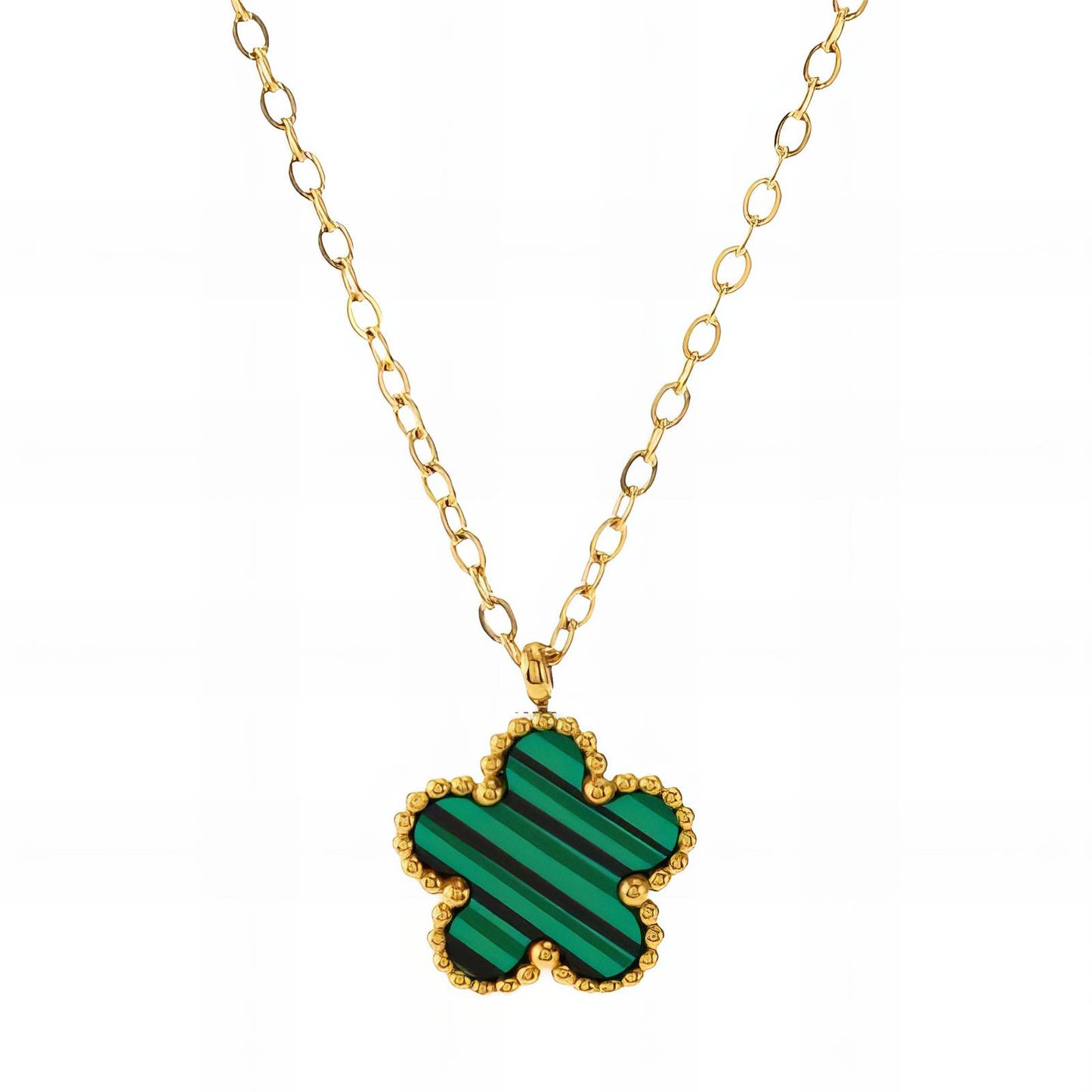 Clarity Necklace, 18K Gold Plated Steel