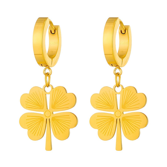 Enlight Earrings, 18K Gold Plated Steel