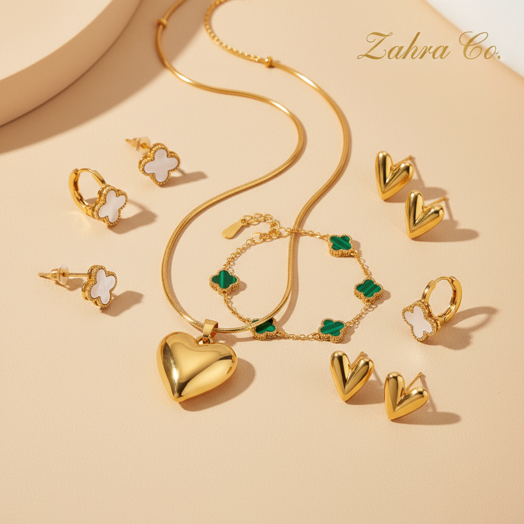 Zahra Co collection - flat lay style